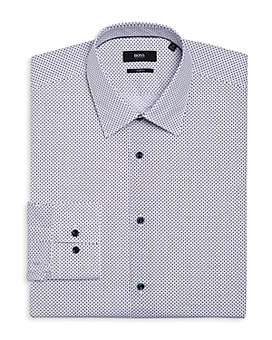 Boss Jano Slim Fit Micro Dot Dress Shirt