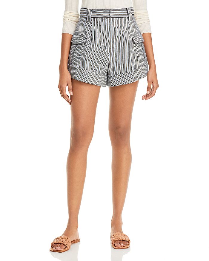 Derek Lam 10 Crosby Ryder Striped Shorts Bloomingdale s