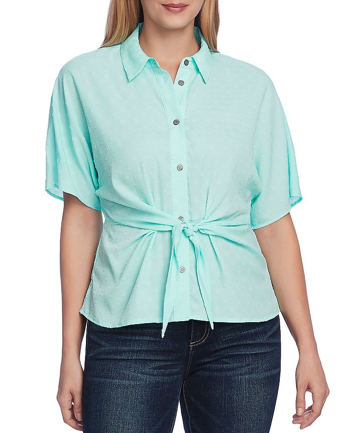 VINCE CAMUTO TIE FRONT SHIRT,9120150