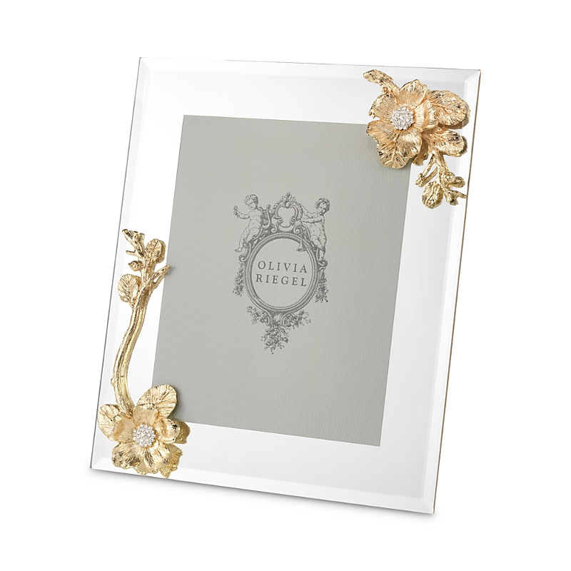 Olivia Riegel Botanica Gold & Crystal Frame In Gold