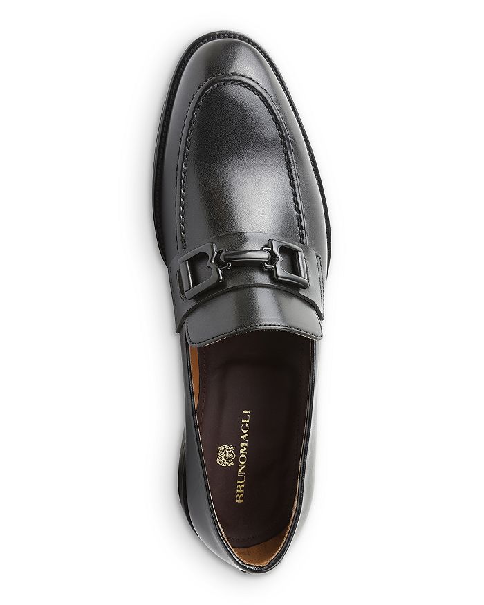 Shop Bruno Magli Men's Alpha Slip On Bit Loafers In Black Calf