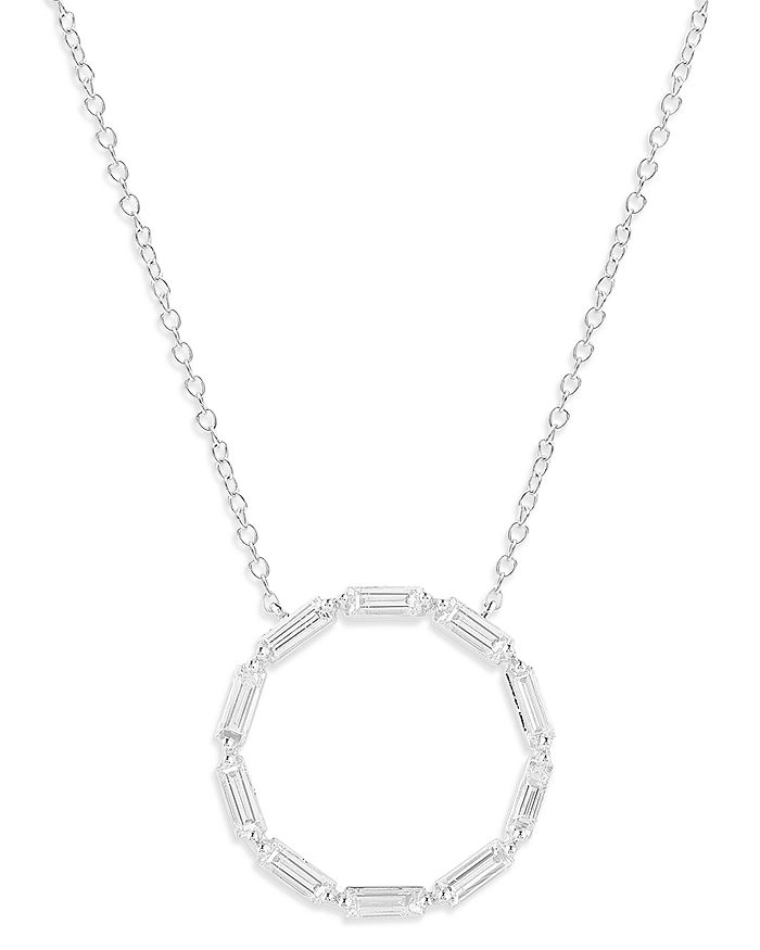 Bloomingdale's - Diamond Circle Pendant Necklace in 14K White Gold, 1.0 ct. t.w. - 100% Exclusive