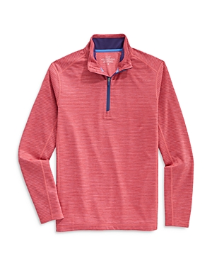 Vineyard Vines Pescadero Half-zip Performance Pullover In Lighthouse Red