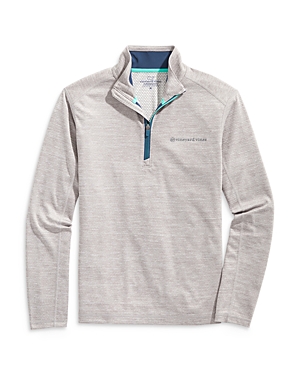 Vineyard Vines Sankaty Half Zip Performance Pullover In Barracuda