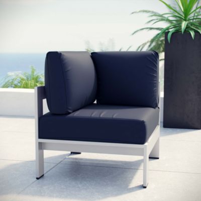  Shore Outdoor Patio Aluminum Corner Sofa
