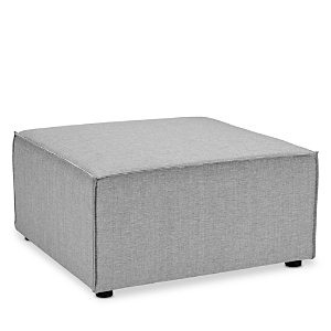 Modway Saybrook Outdoor Patio Upholstered Sectional Sofa Ottoman In Gray