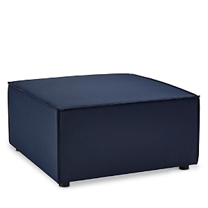 Shop Modway Saybrook Outdoor Patio Upholstered Sectional Sofa Ottoman In Navy
