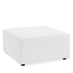 Shop Modway Saybrook Outdoor Patio Upholstered Sectional Sofa Ottoman In White