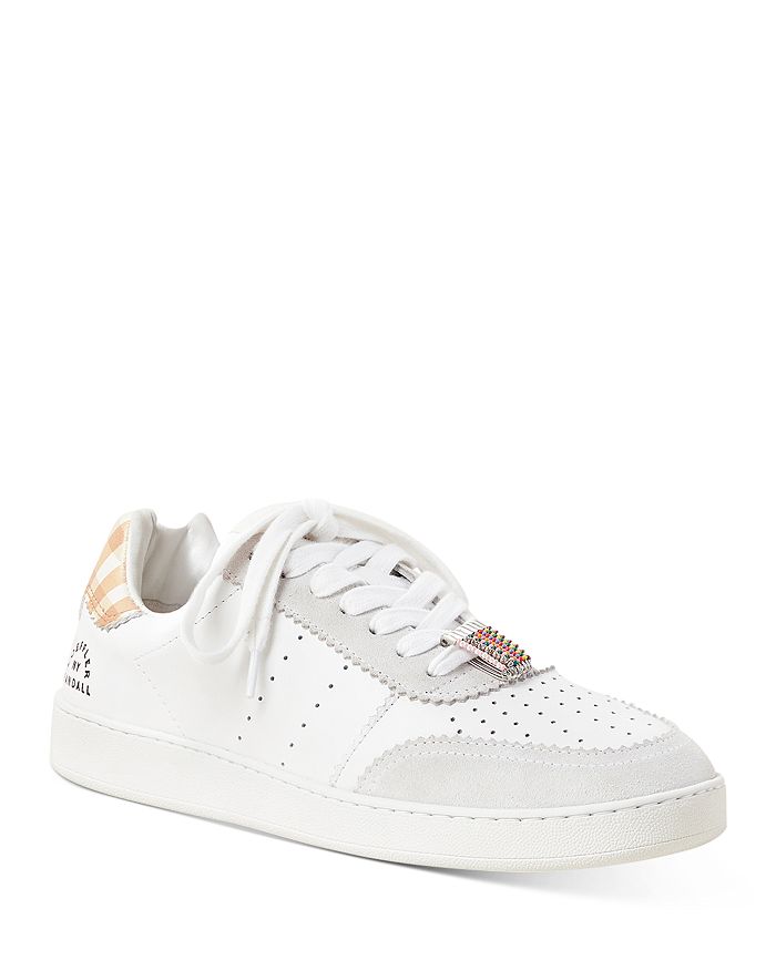 Loeffler Randall Women's Keeley Lace Up Trainers In Gingham