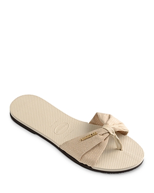 Shop Havaianas Women's You St. Tropez Shine Sandals In Beige