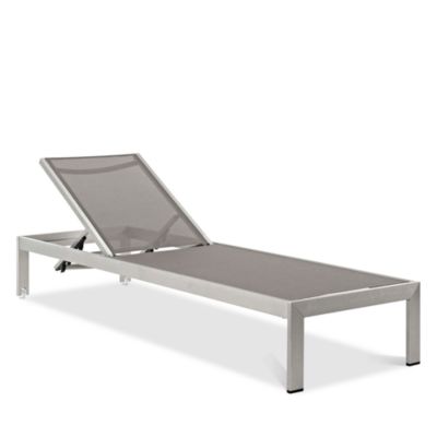 Shore Outdoor Patio Aluminum Mesh Chaise