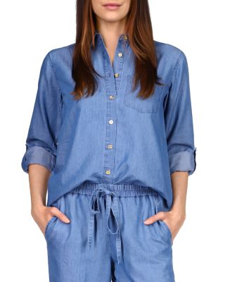 michael kors chambray romper