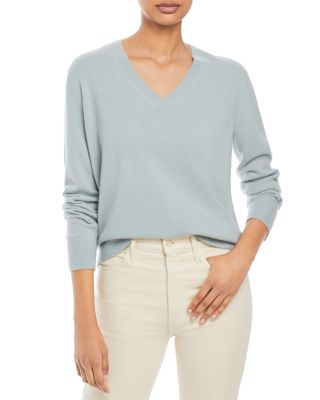 ヴィンス Vince Weekend V-Neck Cashmere Sweater レディース Sweaters Heather White Trilogy Stores | Weekend V Neck Sweater in Heather White
