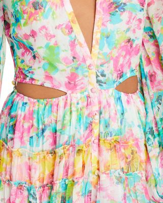chinese dress ladies Long Crinkle Chiffon Maxi in Bottle Green Color – Nameera by Farooq main image 0