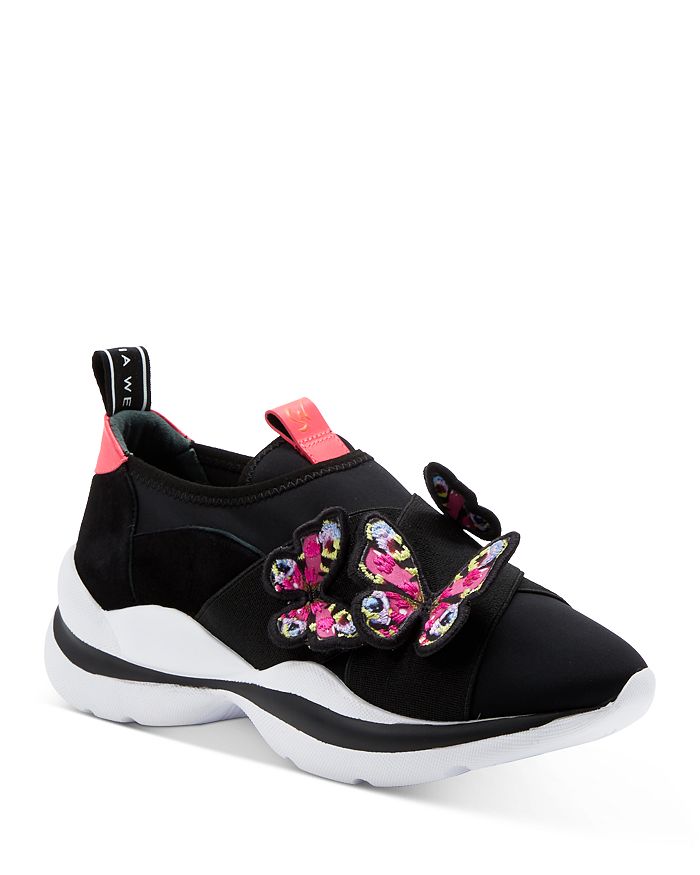 Sophia Webster Women's Riva Embroidered Butterfly Sneakers