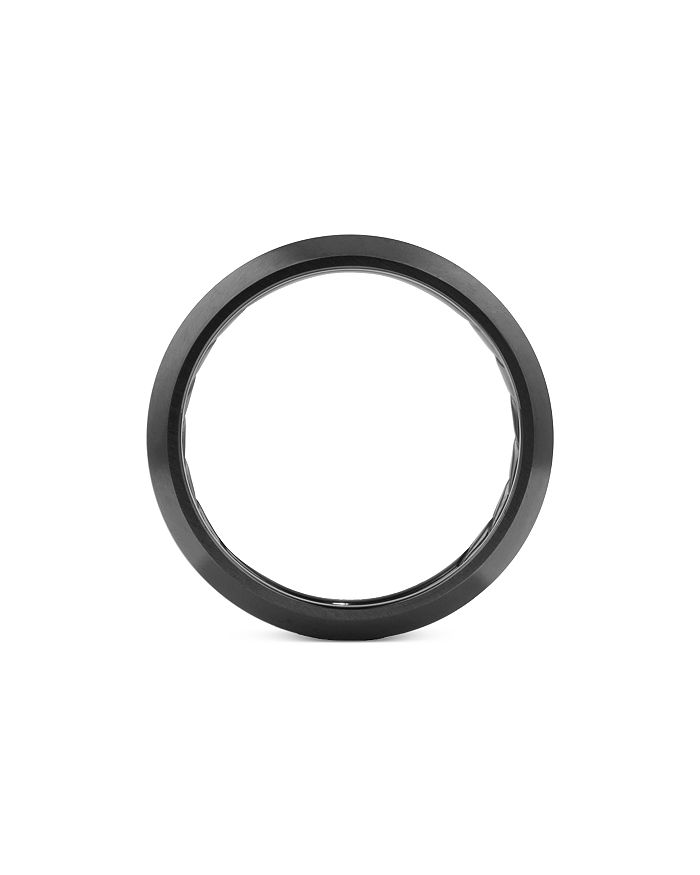 Shop David Yurman Black Titanium Beveled Band Ring