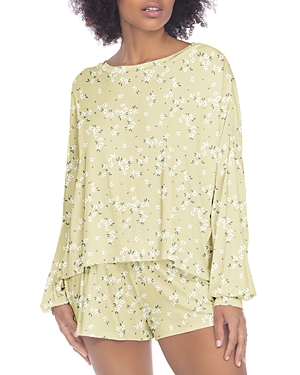 Honeydew All American Shortie Pajama Set In Zest Ditsy
