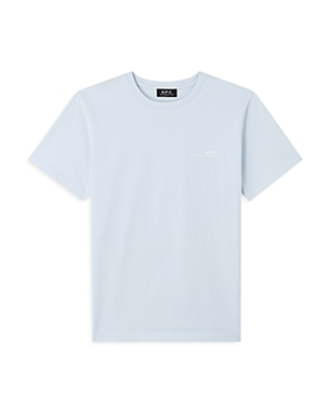 Apc Cotton Logo Graphic Tee In Light Blue