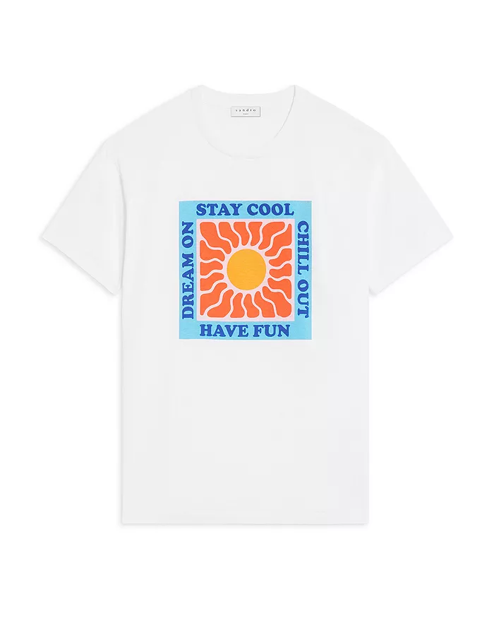 Azur Screenprinted Cotton Tee