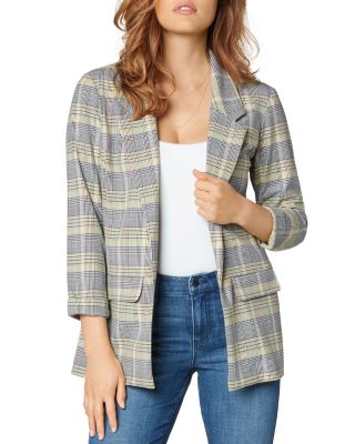 checkered boyfriend blazer
