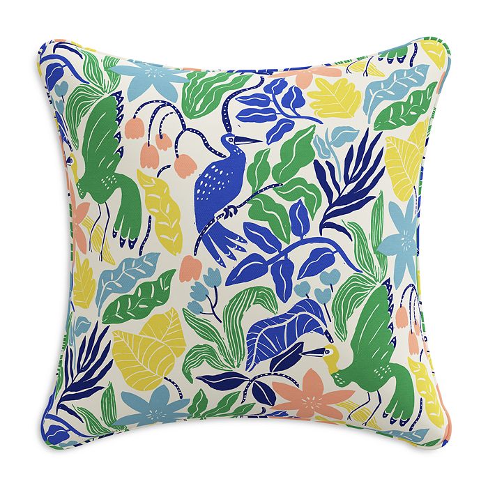 Sparrow & Wren Down Pillow In Palm Lime, 20 X 20 In Seychelles Palm Lime