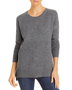 Aqua Cashmere High Low Cashmere Sweater - 100% Exclusive In Heather Gray