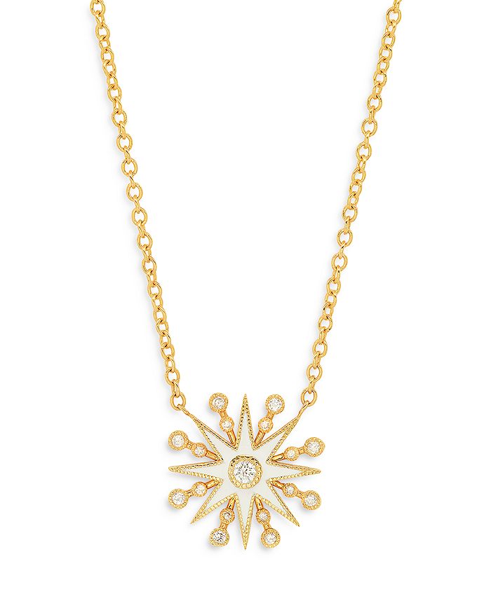 Colette Jewelry 18K Yellow Gold Galaxia Diamond & Enamel Star Pendant ...