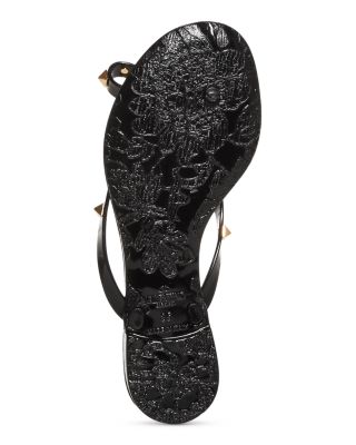 Women's Summer Rockstud PVC Thong Sandals