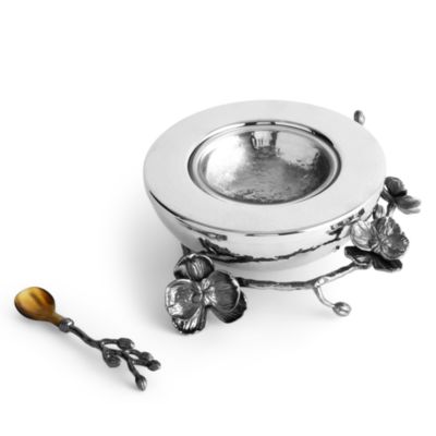 Black Orchid Caviar Dish and Spoon