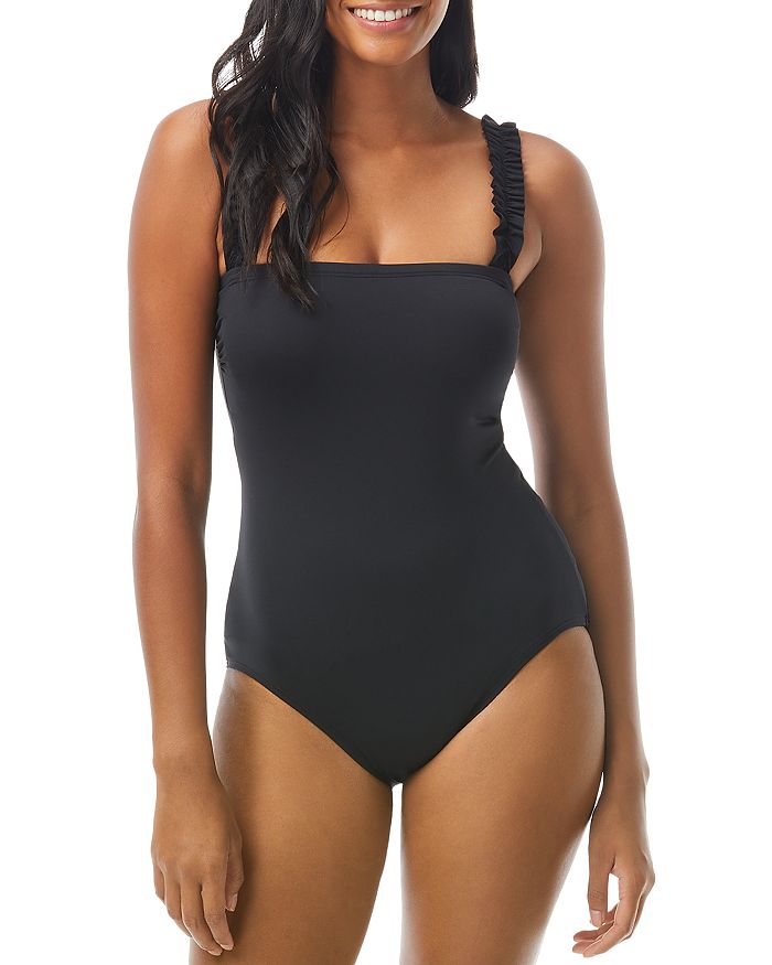 kate spade new york Ruffle Strap One Piece Swimsuit Bloomingdale s