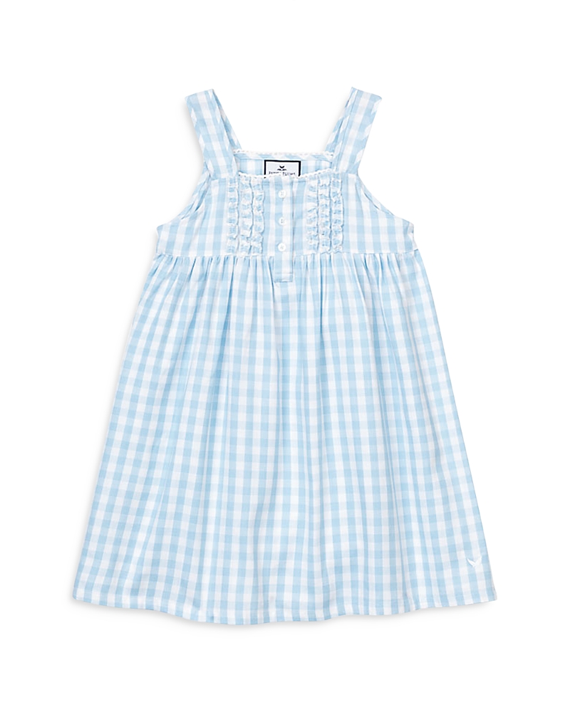Petite Plume Girls' Charlotte Gingham Nightgown - Baby, Little Kid, Big Kid In Blue