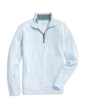 Vineyard Vines Sankaty Half Zip Performance Pullover In White Cap