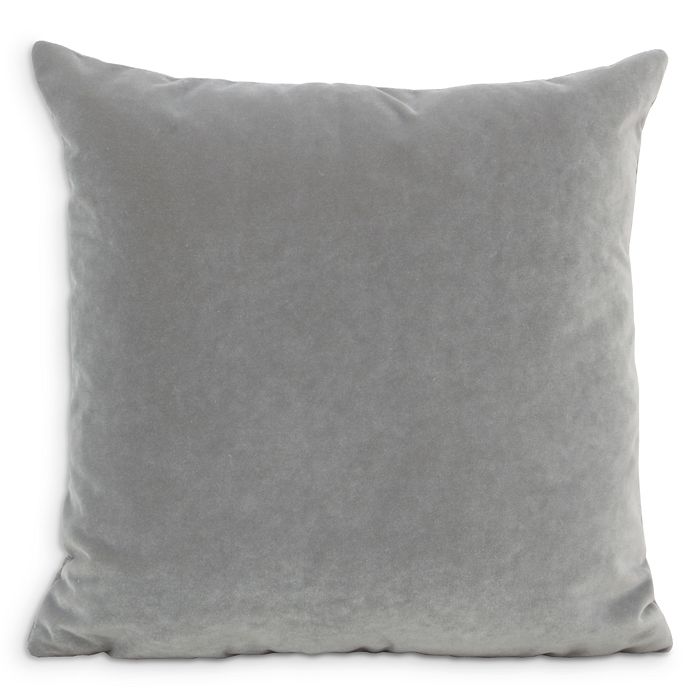 Bloomingdale's Artisan Collection Knife Edge Velvet Decorative Pillow, 21 X 21 In Silver