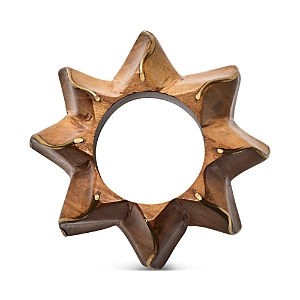 Kim Seybert Twist Napkin Ring In Brown/gold