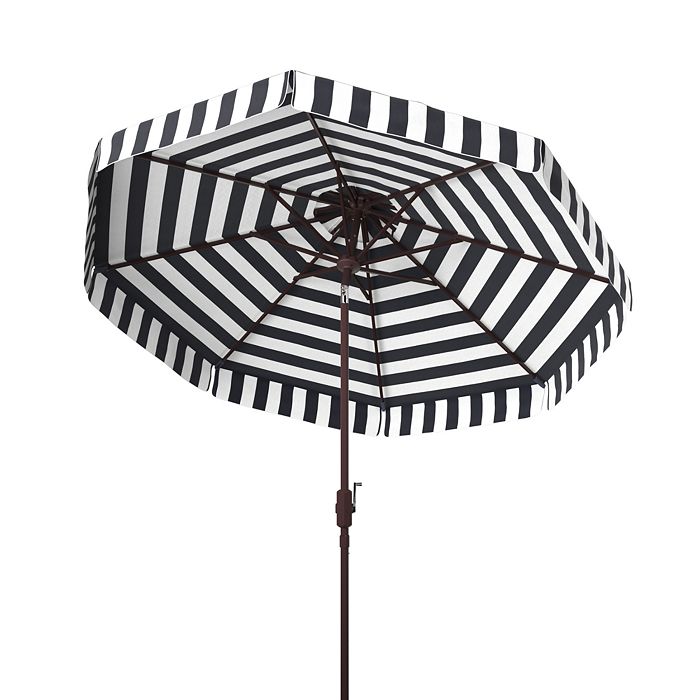 Shop Safavieh Elsa Fashion Line 11 Ft Umbrella In Navy/white