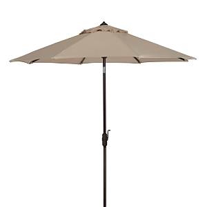 Safavieh Ortega 9 Ft Crank Umbrella In Beige