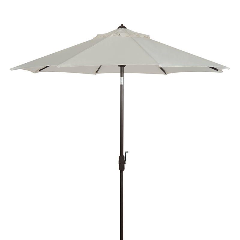 Safavieh Ortega 9 Ft Crank Umbrella In Natural