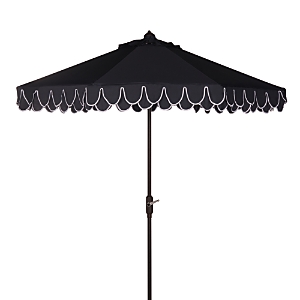 Safavieh Elegant Valance 11 Ft Umbrella In Navy/white