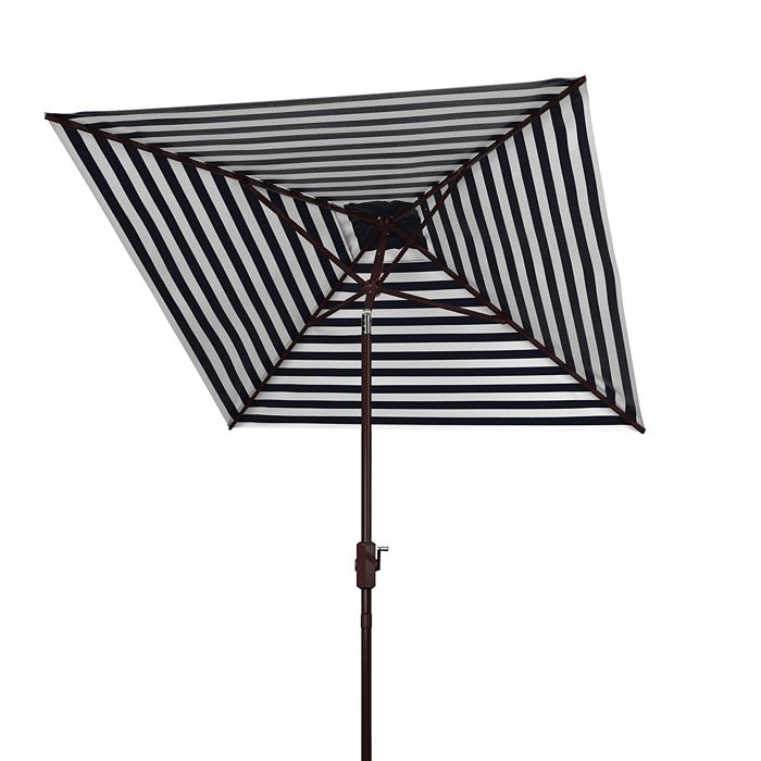 Shop Safavieh Athens Square Umbrella In Navy/white