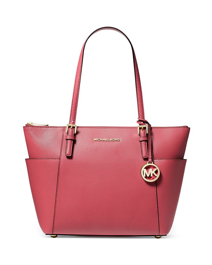 Michael Michael Kors Jet Set East/west Saffiano Leather Tote In Berry Sorbet