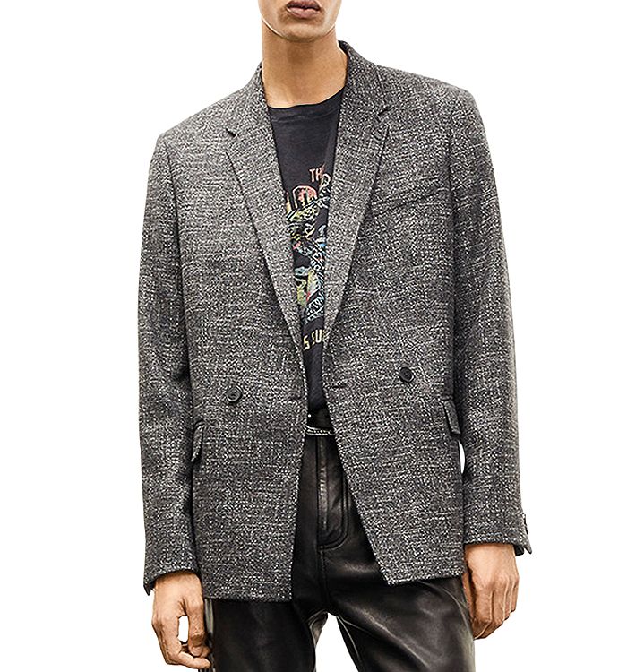 The Kooples Double Breasted Flecked Gray Jacket