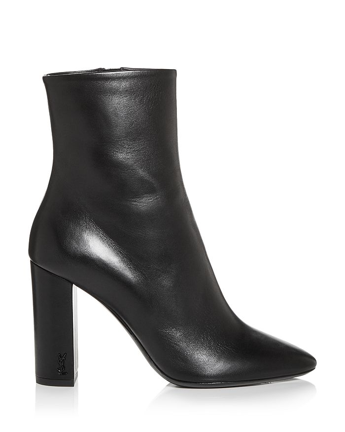 Saint Laurent Lou Ankle Boots In Leather In Black | ModeSens