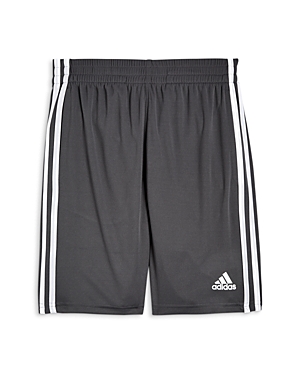 Shop Adidas Originals Boys' Classic 3 Stripe Athletic Shorts - Big Kid In Dark Gray