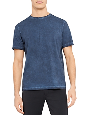 Theory Men's Precise Solid Cotton Short-sleeve Shirt In Baltic