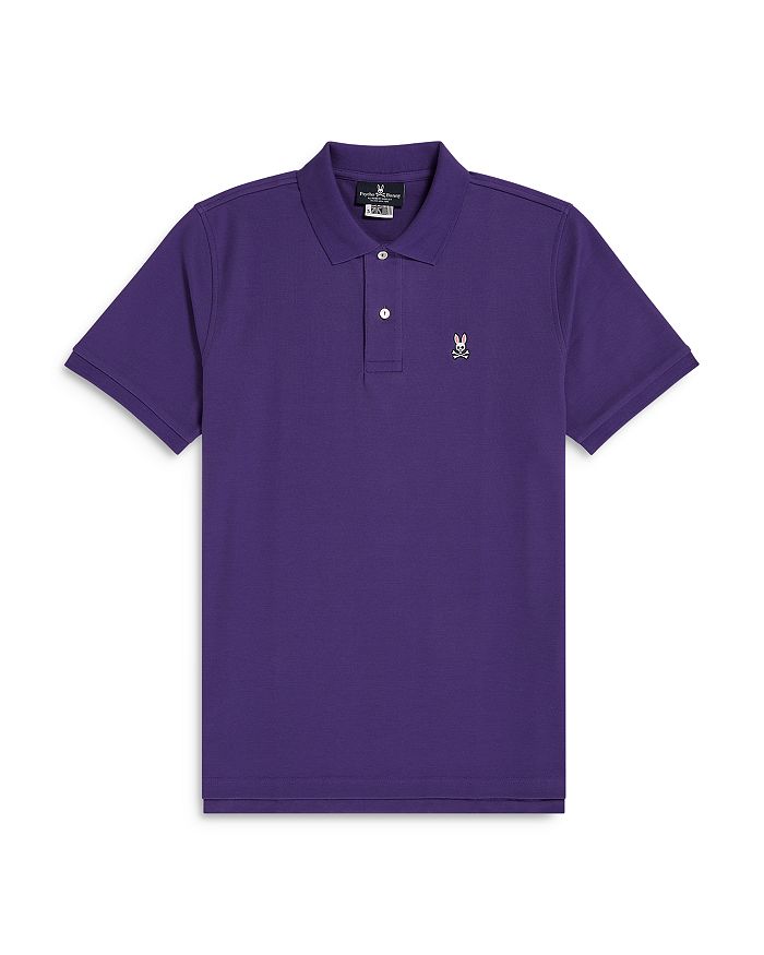 Psycho Bunny Pique Knit Slim Fit Polo Shirt In Varsity Purple