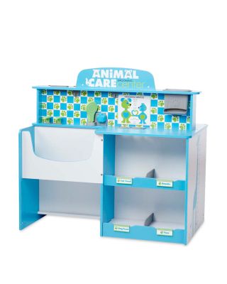 Melissa & Doug Animal Care Veterinarian and Groomer Wooden Activity Center for Plush Stuffed Pets (Not Included)