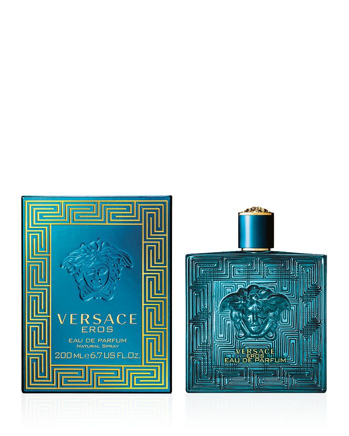 Shop Versace Eros Eau De Parfum Natural Spray 6.7 Oz. In Blue
