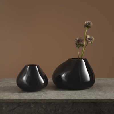 Ebon Black Vase, Large