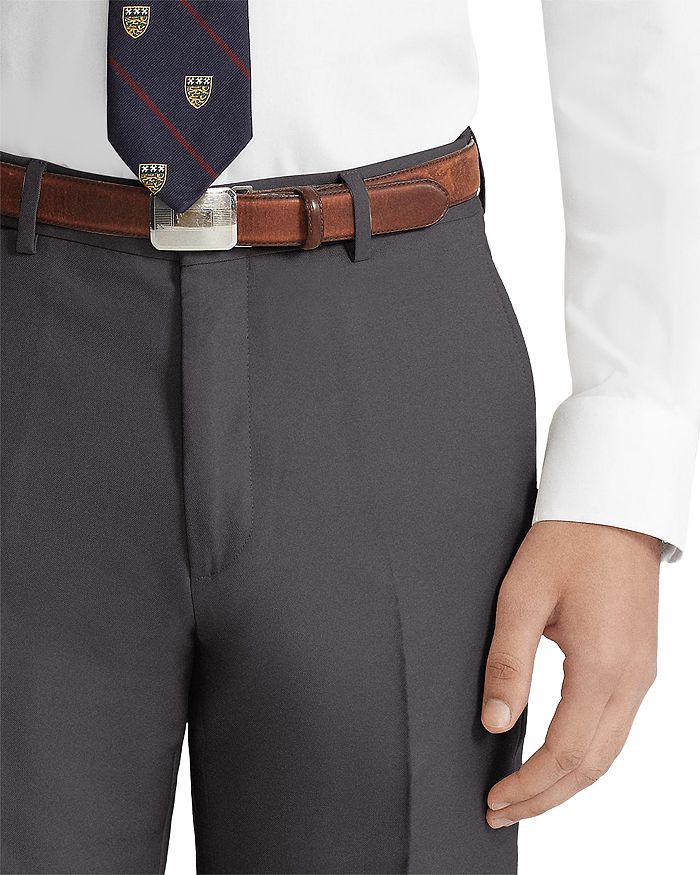 Shop Polo Ralph Lauren Slim Fit Wool Twill Trousers In Med Grey