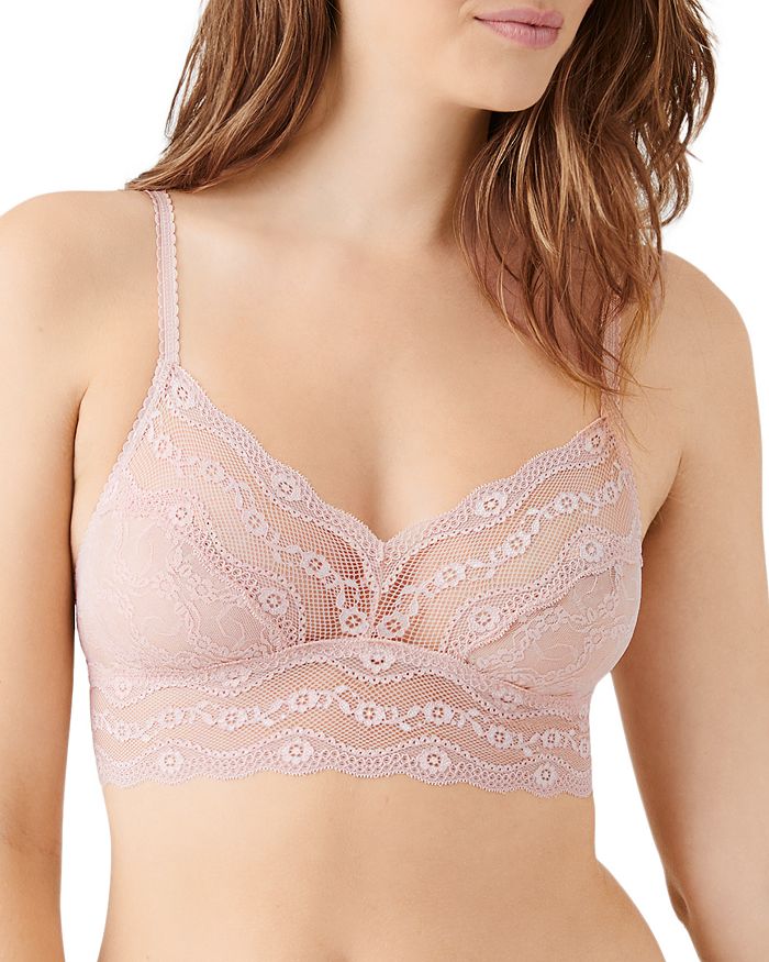 B.tempt'd By Wacoal Lace Kiss Bralette In Sea Pink